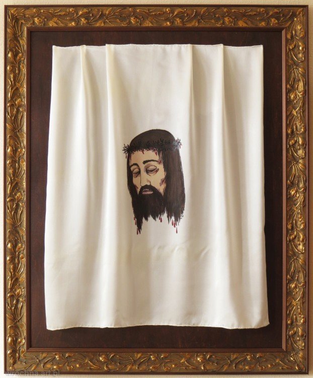 Chusta Weroniki, Jedwab, 85 x 85 cm.